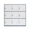 9 Doors Metal Storage Cabinet with Card Slot;  Organizer; Shoes and Bags Steel Locker for Office;  Home;  Bank;  School;  Gym (Coffee)