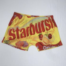 Women's sexy women's tight shorts casual pattern printed shorts yoga pants (Option: 11-M)