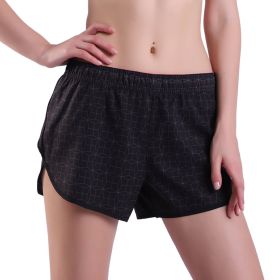 Women's Performance Running Stretch Allover Print Shorts (Color: Black)