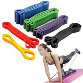 Elastic Resistance Band; Exercise Expander Stretch Fitness Rubber Band; Pull Up Assist Bands For Training Pilates Home Gym Workout (Color: purple)