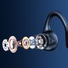 X7 Wireless Bone Conduction Sports Headphones; For Cycling; Workouts And Night Running; Sweat Resistant Earphones With Built-in Noise Cancelling Mic