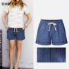 Running Gym Sports Women Shorts Wide Leg Drawstring Elastic Waist Lace up Short 2021 Summer Solid Loose Casual Female Bottoms
